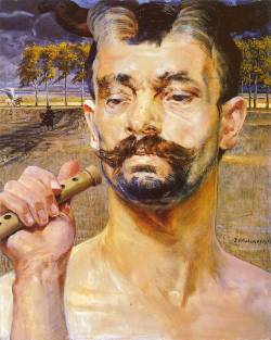 Jacek Malczewski (Polish, 1854-1929), Faun, 1906.   oil on canvas, Lviv Art Gallery.