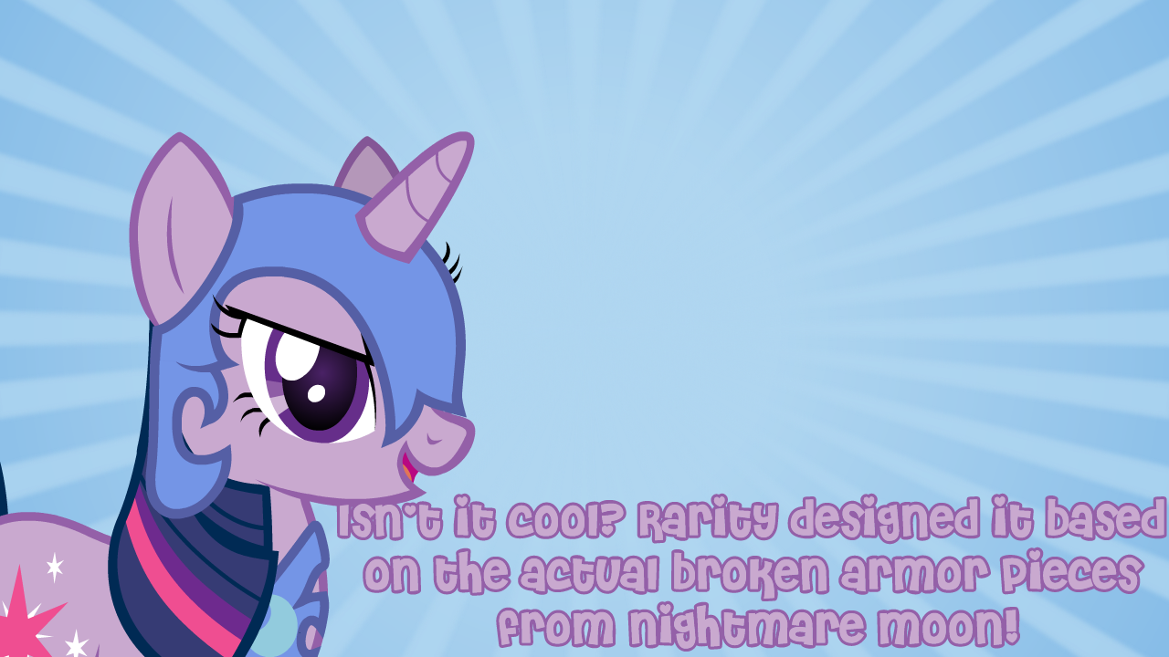 Aww, poor Dashie .-. Awesome costume though, Twi! :3