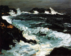 -moonshine-:  Robert Henri, Rough Seas Near