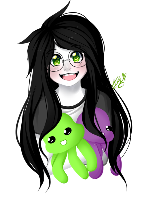 pyonkotchi: i made a jade, cuz shes kawaii uvu also tried lineless art x_x