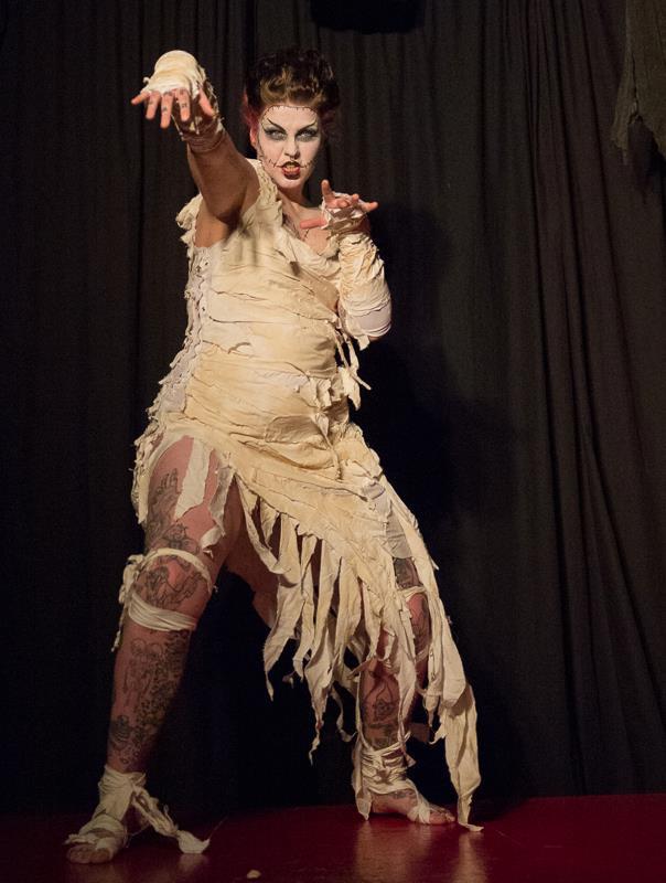helenadarling:  performing my bride of frankenstien burlesque act for night one of