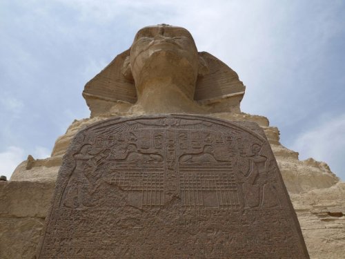 The Pharaoh and the Sphinx,Built sometime around 2558–2532 BC, the Great Sphinx of Giza was one of t