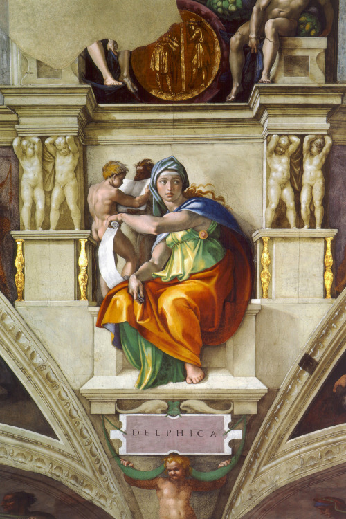 rimages: Delphic Sibyl (1509) - Michelangelo