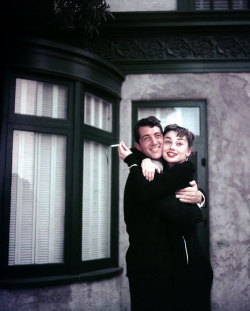  Dean Martin and Audrey Hepburn enjoy a friendly
