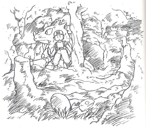 drawstin:  Original Pokemon (CapuMon) sketches, Satoshi Tajiri 