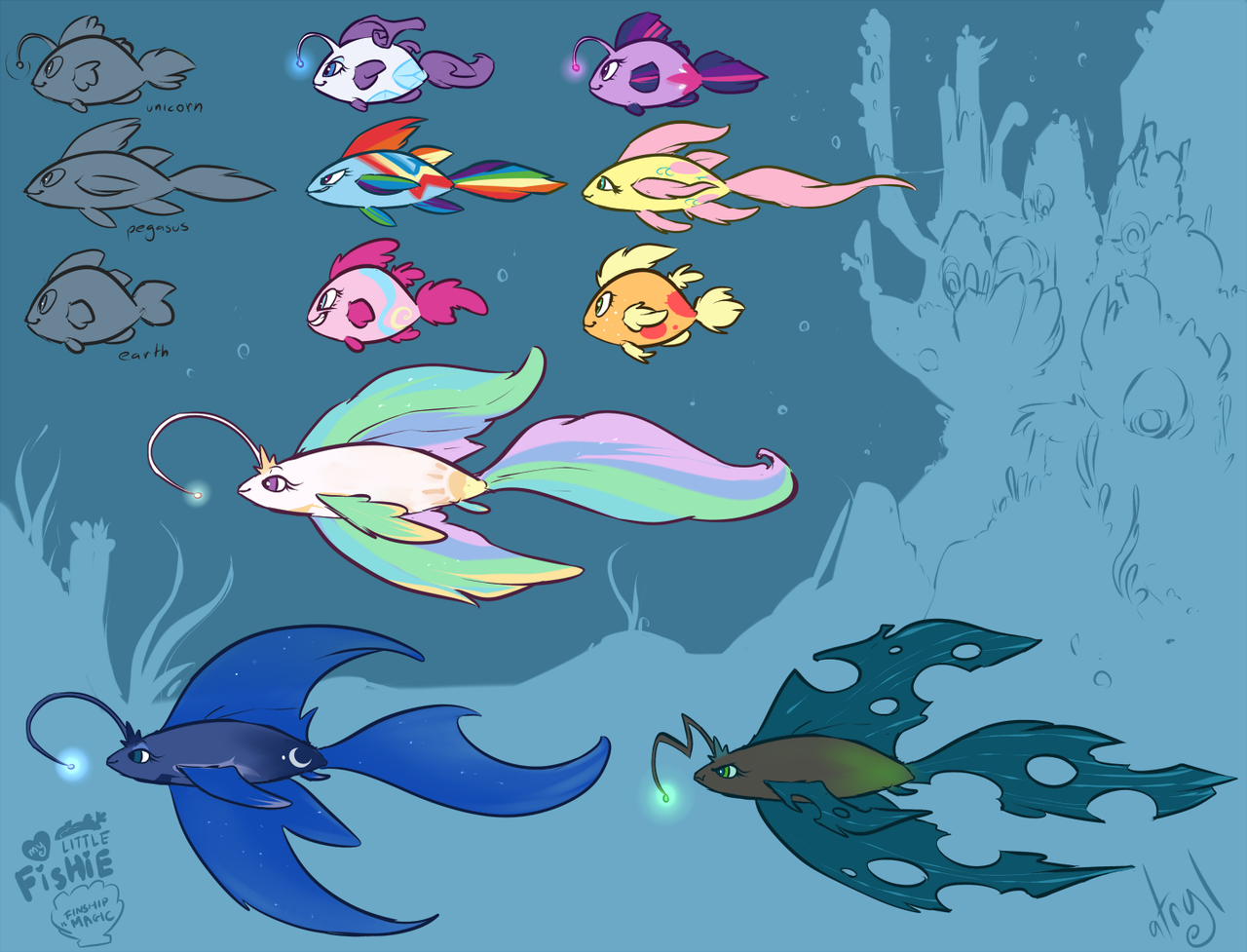 atryl:  My Little Fishie: Finship is Magic - I had no other idea about the title.