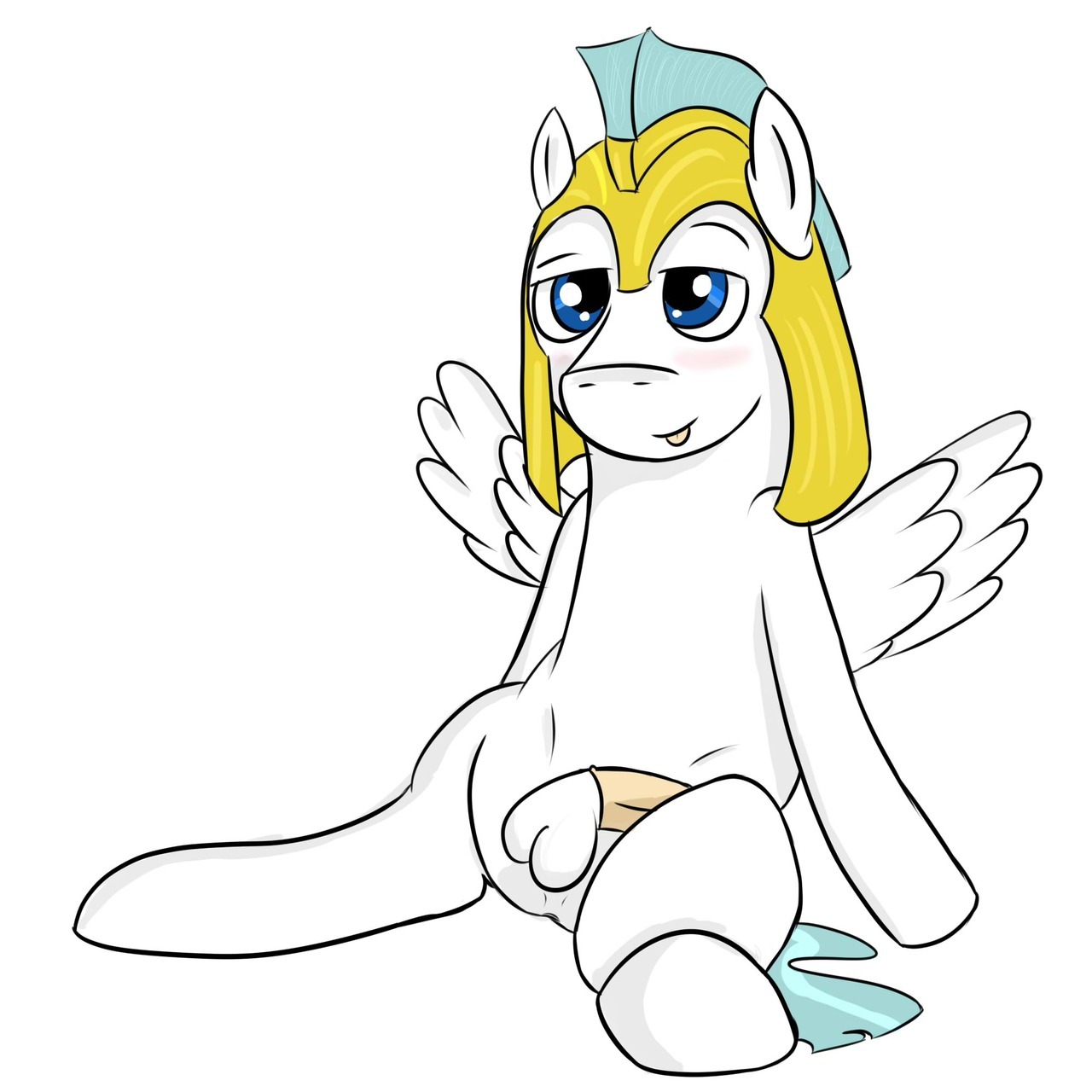 Cute Guard Pony NSFW warning.  Trying a different style of line inking by bumping