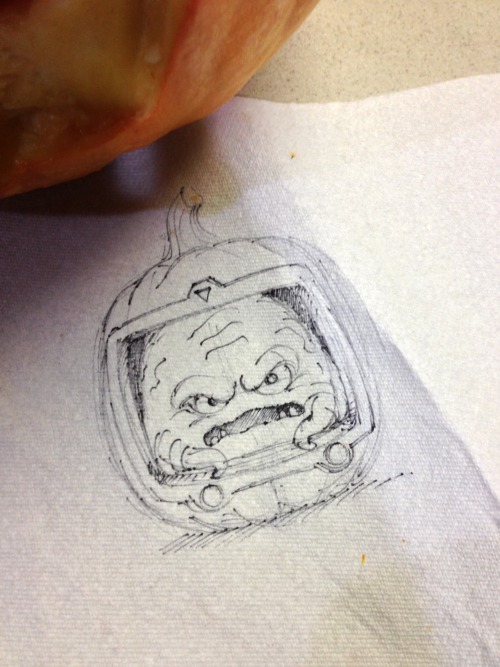 cyclopsscott:  phoenix:  pkpow:  mikevdesign:  Krang o’ Lantern.  ugly ugly laughter  !!  THIS IS AWESOME  HOLYCRAP! 