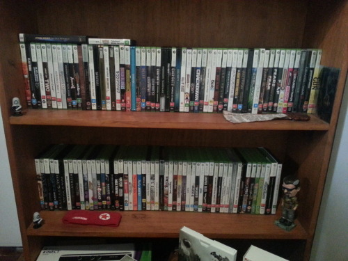 fuckyeahbatmanuniverse:  For Cara, I give you: The Wall. Games covered up by statues in top photo. - Darksiders, Destroy All Humans, Deus Ex: Human Revolution, Devil May Cry 4, Vanquish, Virtua Tennis 4, Yakuza: Dead Souls. 