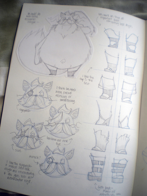 Photos from my fairy tale character design sketchbooks