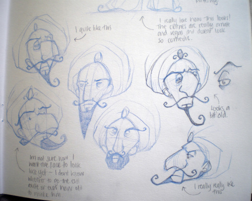 Photos from my fairy tale character design sketchbooks