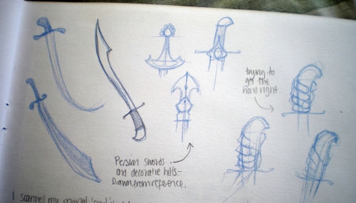 Photos from my fairy tale character design sketchbooks