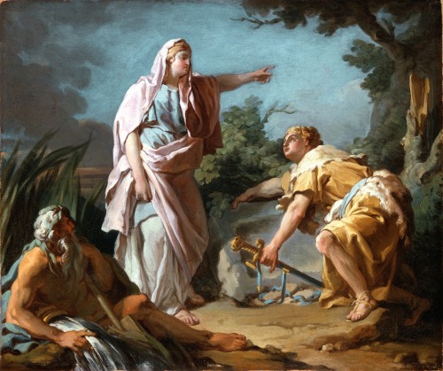 Aethra Showing Her Son Theseus the Place Where His Father Had Hidden His ArmsNicolas-Guy Brenet (Fre