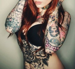 hot-tattooed-girls2:  Click the photo for more tattoo pictures.