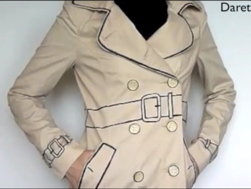 truebluemeandyou: DIY Kill Bill Inspired Trench Coat Video Tutorial from Dare to DIY here. Top Phot