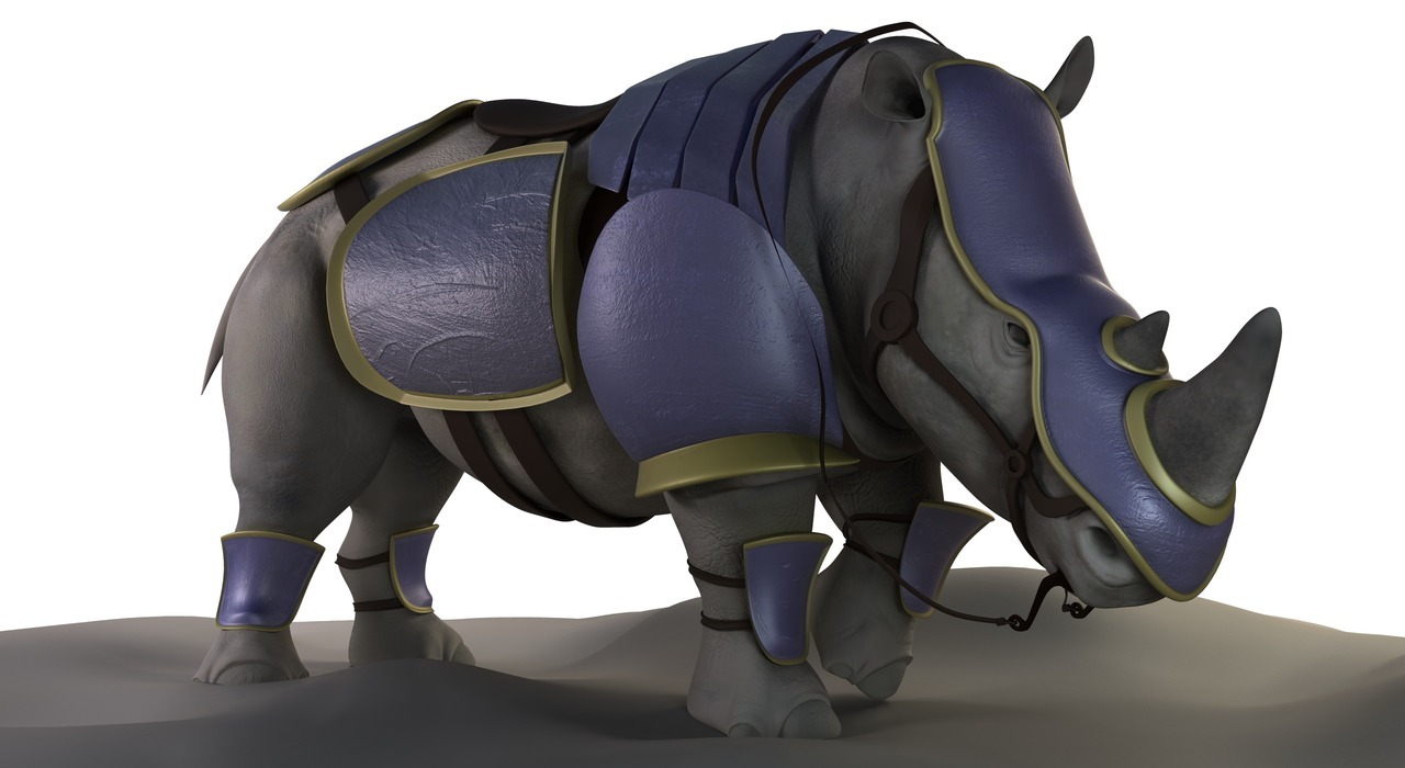 Art of Full Sail — This armored rhino was created by Michael Egan...