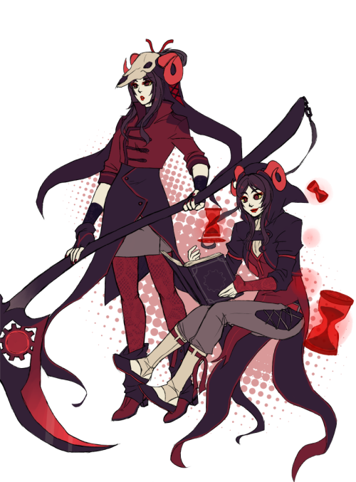 blackoutballad: halloween-ish AU where the megidos are two entities of death. aradia is the passive 