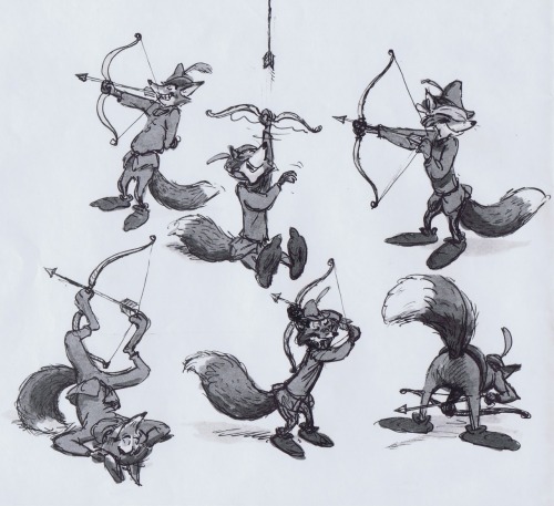 animationtidbits: Robin Hood - Ken Anderson, Milt Kahl, John Lounsbery