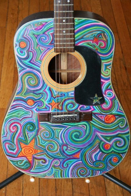looking-through-a-tear-drop:  Physciodelic Guitar One Day!