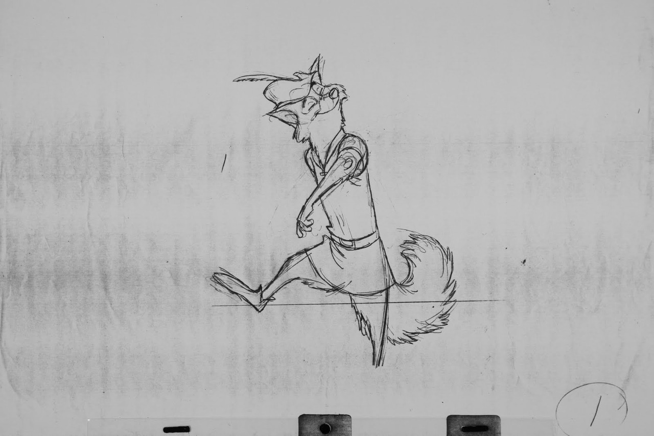 A wonderfully expressive walk cycle of Robin Hood from one of Disney&rsquo;s