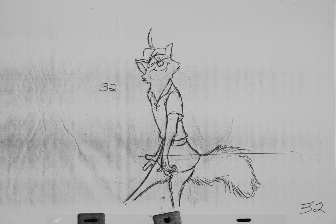 A wonderfully expressive walk cycle of Robin Hood from one of Disney&rsquo;s