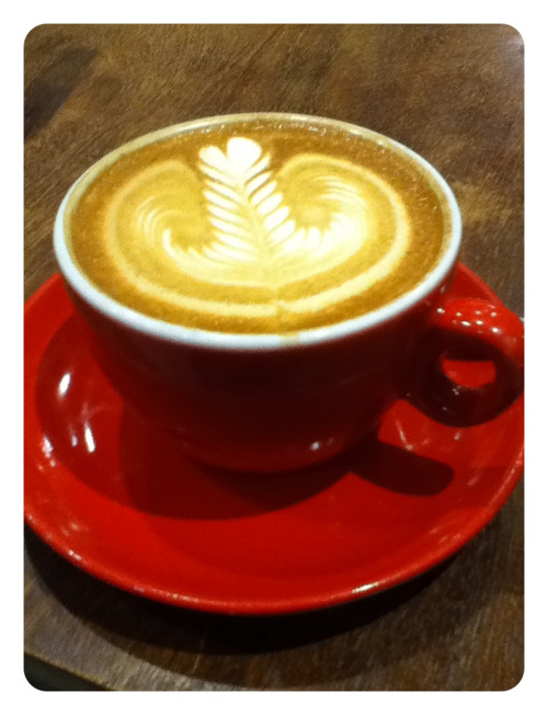 Flat White in Grinds - Stratford, London.