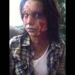 Samantha Does Her Halloween Makeup During The Storm Lmao 😂☔🌊 #Zombie #Halloween