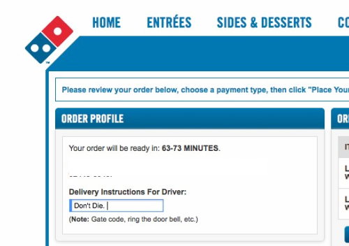 blackreven:  Apparently Dominos is open during the hurricane 
