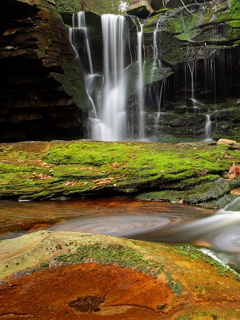Elakala Falls: Rock, swirl and moss by GaliWalker on Flickr. Follow In search of beauty and please d
