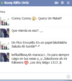 holy-mellamoconny:  holy-soyuncalcetin:  &amp; En Facebook… Pobre Cony u,u Siempre Cae (:  &amp; Volvi ah caer:c ,Desde ahora responderé No,Siempre caigo u_u ,Followers les doy latigo 1313 jaja;$  