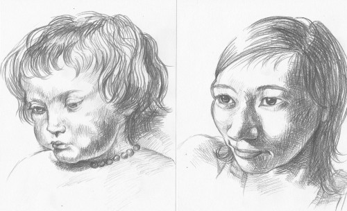 #5-8 of 32 masters and portraits. part of my semester final.references: Delacroix, Mary Cassatt, Rub