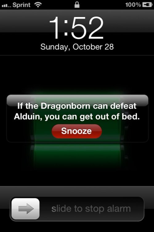 dorkly:  Skyrim Phone Alarm To be fair, the adult photos