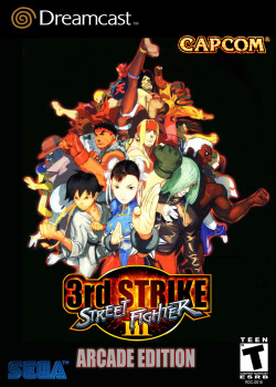 cloudpudding:  Box art for Street Fighter III It’s so pretty.