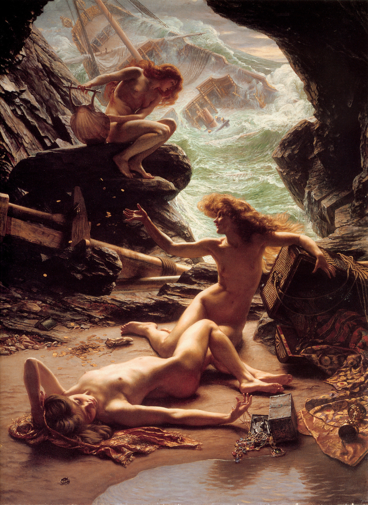 satyrsandnymphs:  Edward Poynter - Cave of the Storm Nymphs, 1903