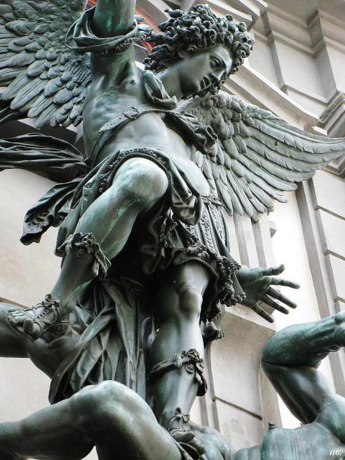 hadrian6:Michael archangel vanquishing the devil. 1603-06.  Au Hans Reichle.hadrian6.tumblr.c