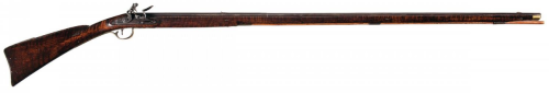 Revolutionary War Ear Flintlock PA Long Rifle,  made in York Co. Pennsylvania, marked “WELSHHA