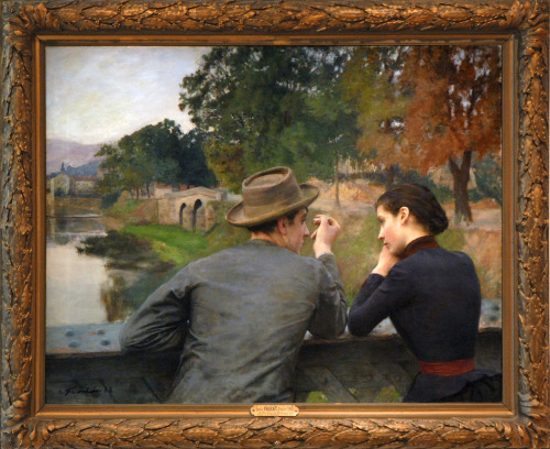 Émile Friant: The Lovers (Autumn Evening), 1888.