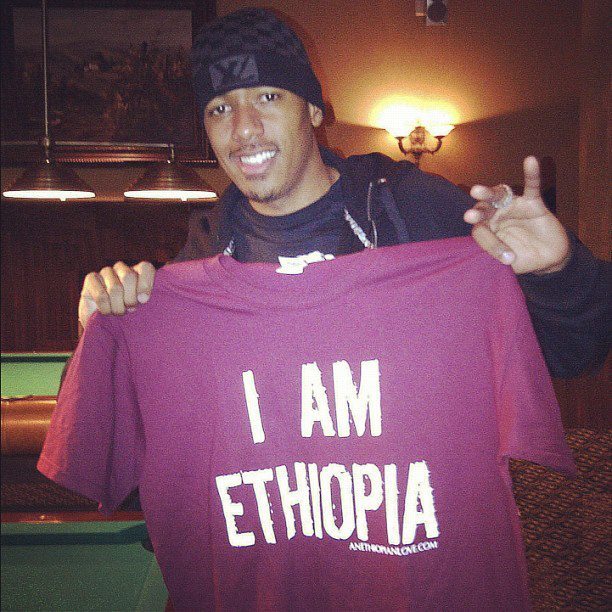 yeahhabesha:  Nick cannon repping the I am ethiopia shirt 