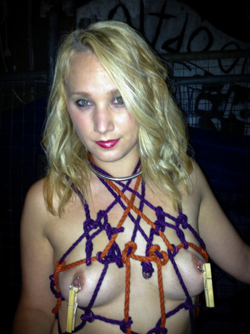 As promised =) Some more pictures from my rope play session at Halloween Hellfire. I even got to wear rope panties!