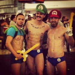 costumehunks:  Costumed Hunks Adventure Time with Mario Brothers! 