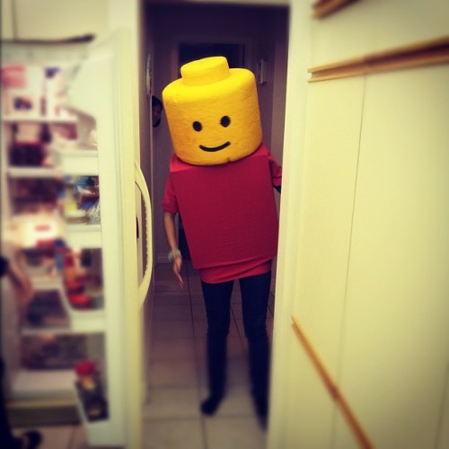 Oh hi! Happy Halloween! #legoman #halloweencostume #boo