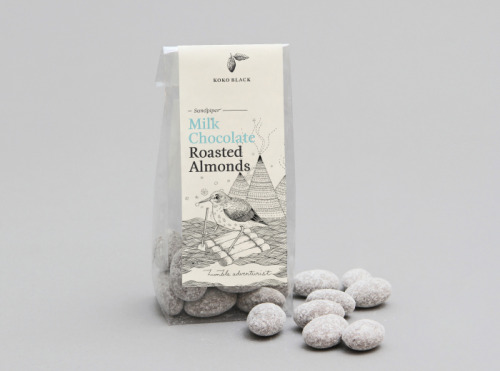Packaging design by Australian Round studio for a range of handmade chocolates.