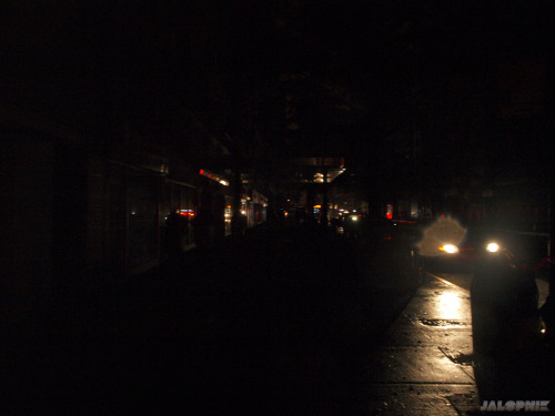 jalopnikupdates:  Exploring New York In the Post-Sandy Pitch Black “Haha, we’re descending into the darkness! It’s like the Twilight Zone.” The old guy going home to Greenwich Village laughs. The Fifth Avenue bus soars past 34th street heading