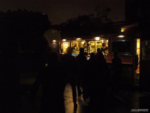 jalopnikupdates:  Exploring New York In the Post-Sandy Pitch Black “Haha, we’re descending into the darkness! It’s like the Twilight Zone.” The old guy going home to Greenwich Village laughs. The Fifth Avenue bus soars past 34th street heading