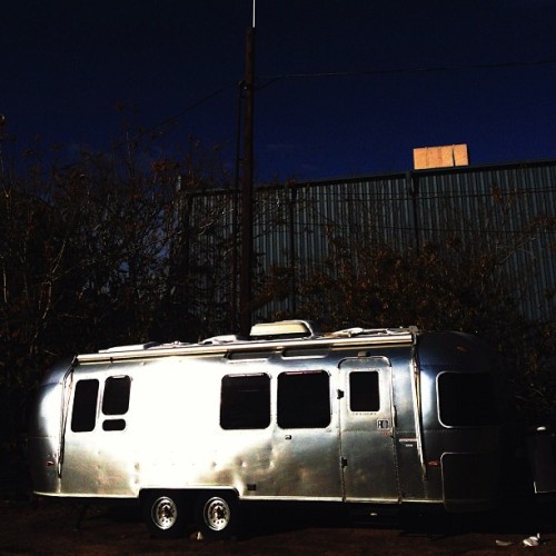 Great shot of our Airstream the other morning courtesy of Squirrel Tillman (the meanest cliff jumper