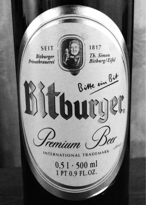 Bitburger, forever associated with good times spent in sleazy German porn cinemas.