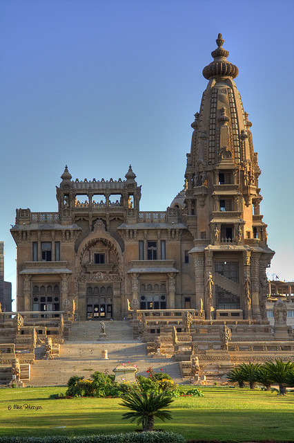 Baron Empain Palace in Cairo, Egypt. Tourists have reportedly heard voices throughout the palace dur