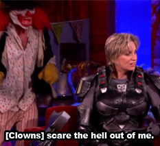 adriofthedead:  acharmingnotion: I think clowns are very freaky. They freak me out.
