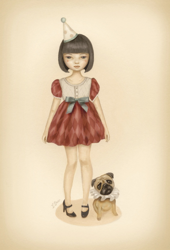 michaelfaudet:  Clown Girl illustration by Lang Leav. 