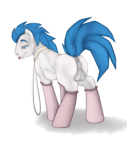 ask-blue-bender:  A old doodle of a typical guardspony without the armour on, instead, opting for a bit more comfortable and… suggestive attire~  that that is a really really nice butt
